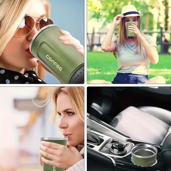 Coffee Tumbler - Medium Sized Green - Picture 3 of 14